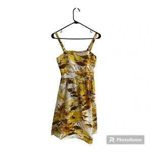 Adrianna Papell size 2 yellow flower dress